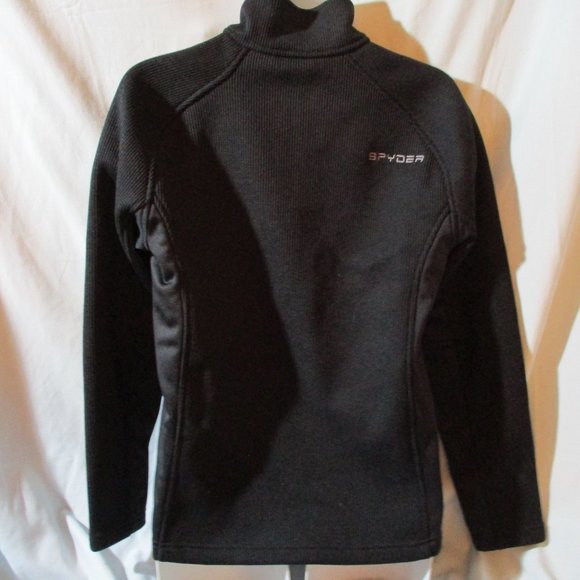 Mens  SPYDER Ski Snowboard Winter Thermal Top Sweater Pullover BLACK Turtleneck - Picture 3 of 5